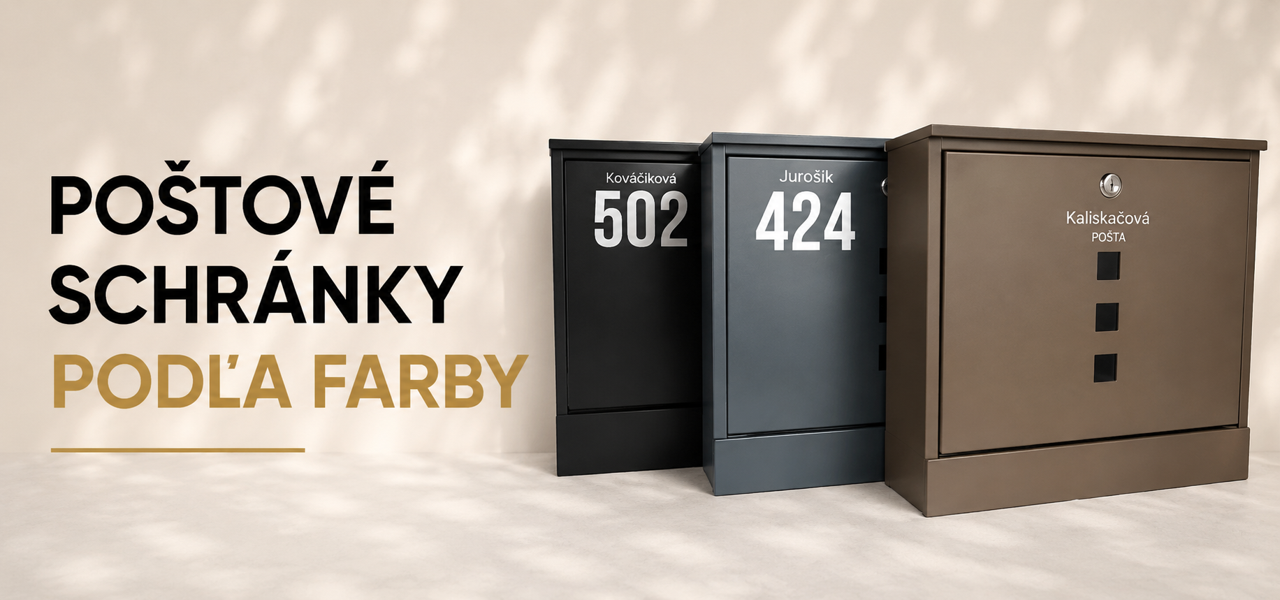 POŠTOVÉ SCHRÁNKY PODĽA FARBY