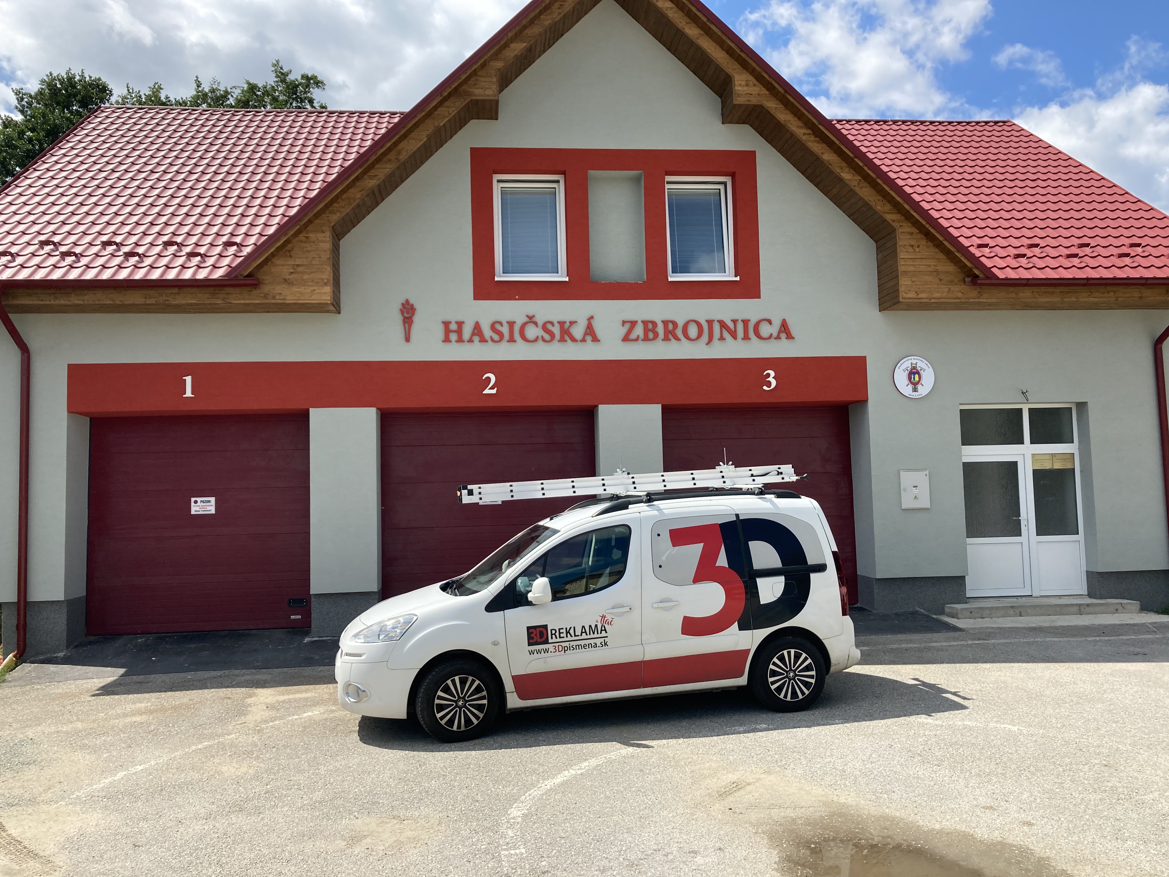 3D nápis z tvrdeného polystyrénu: Hasičská zbrojnica (Modern)