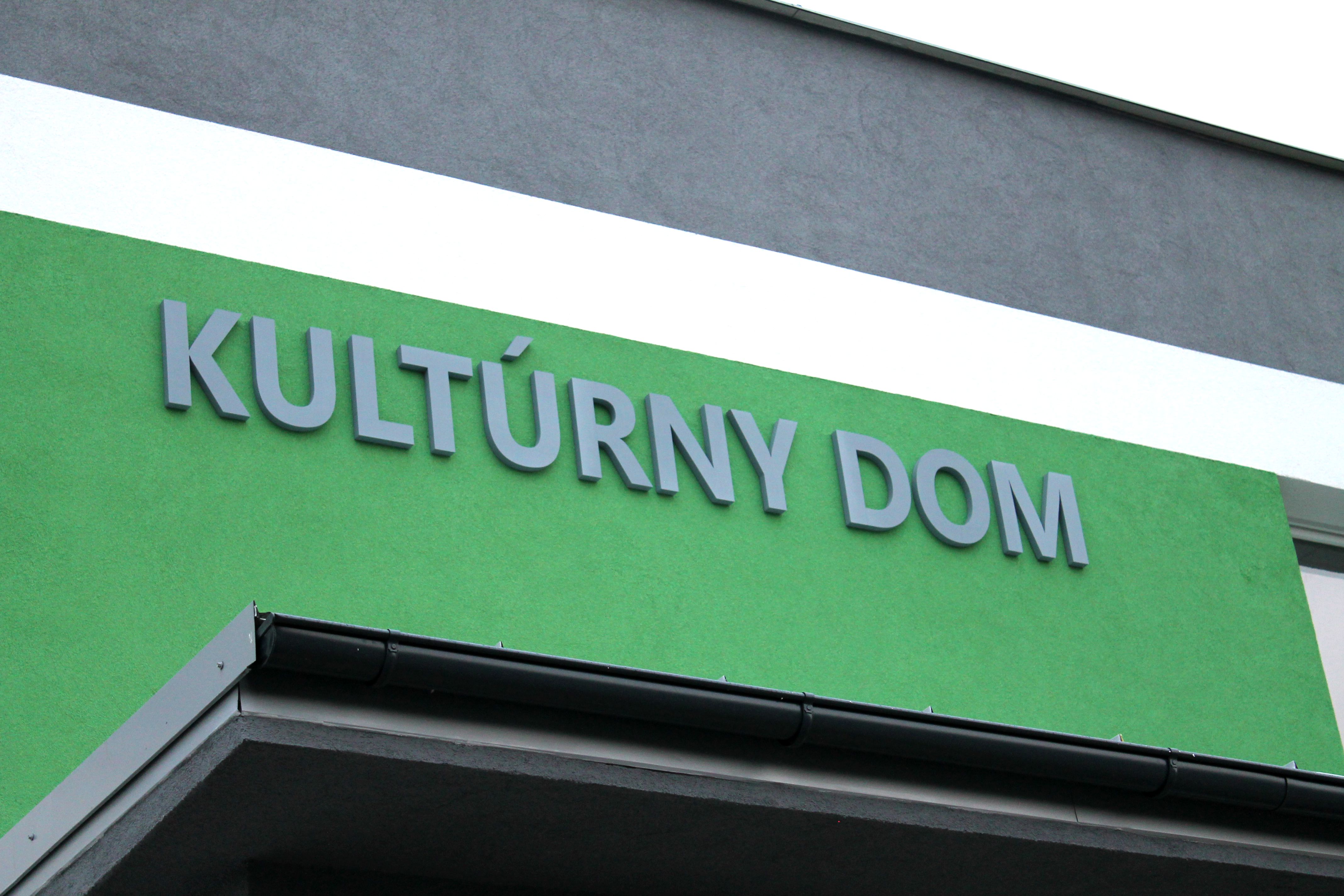 3D Nápis z tvrdeného polystyrénu: KULTÚRNY DOM (Modern)