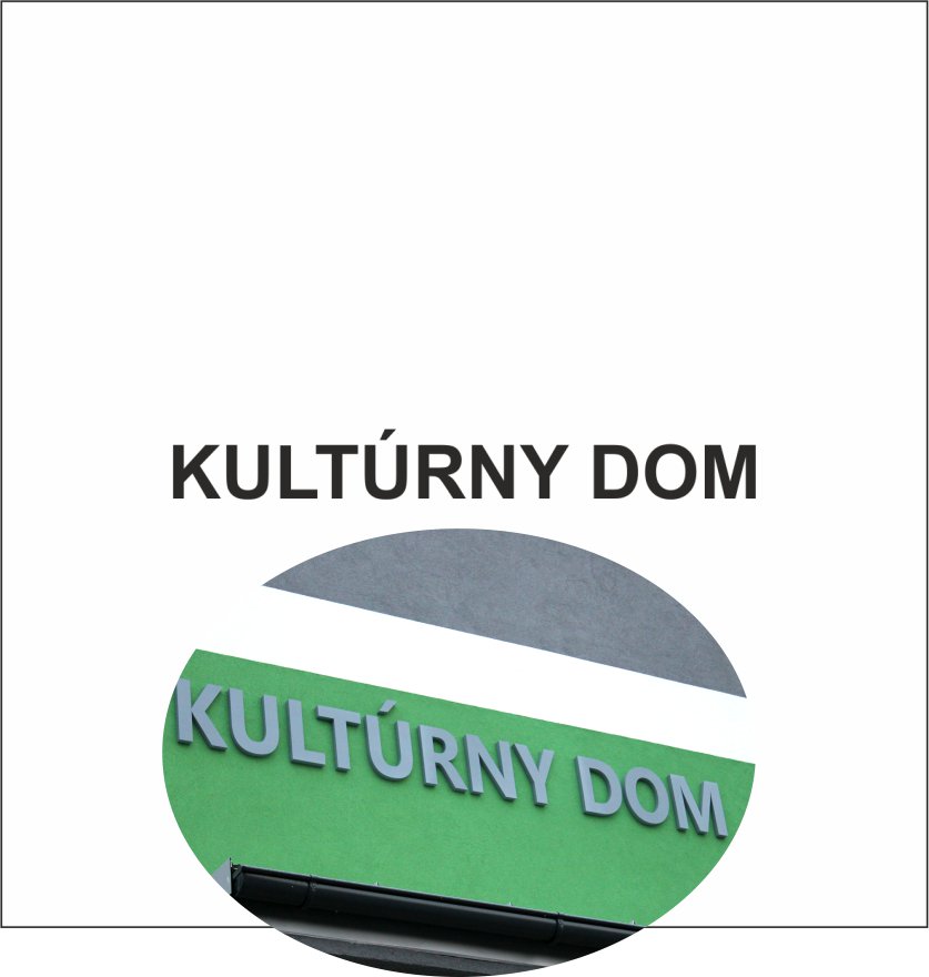 3D Nápis z tvrdeného polystyrénu: KULTÚRNY DOM (Klasik)