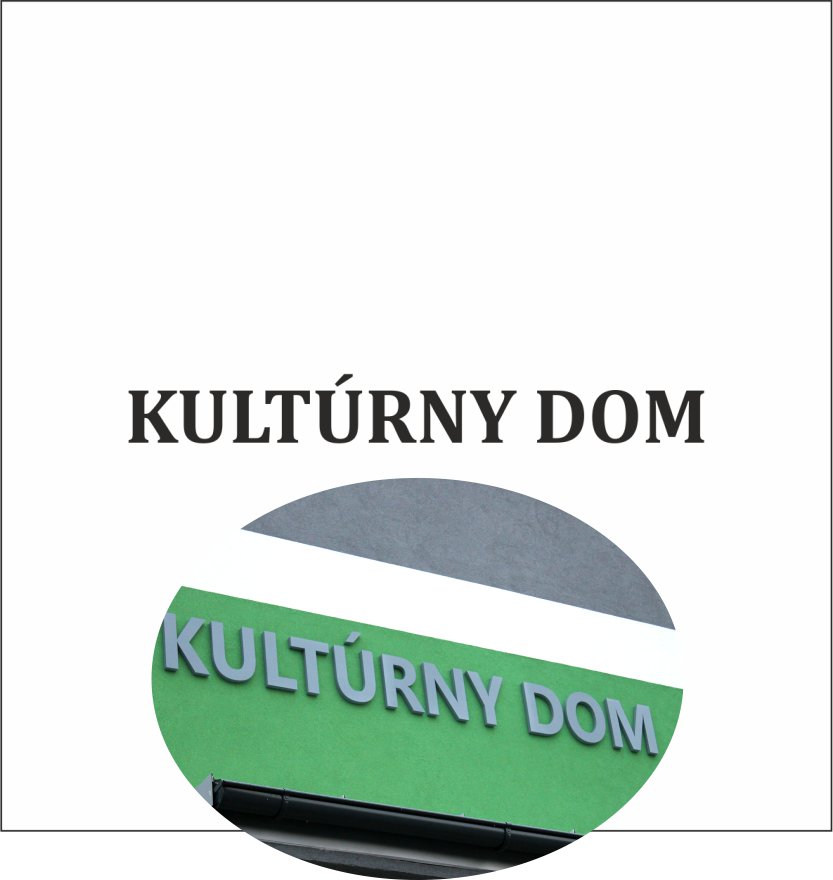 3D Nápis z tvrdeného polystyrénu: KULTÚRNY DOM (Modern)