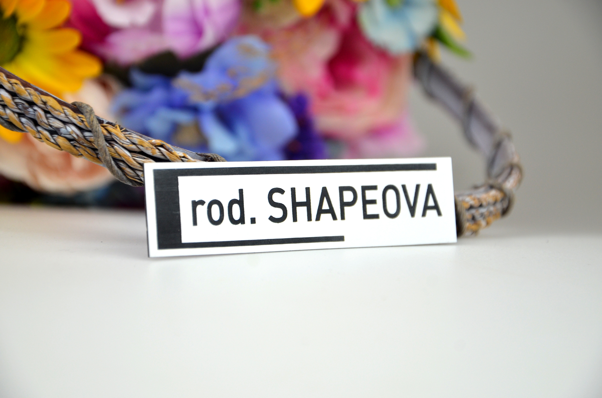 Menovka na dvere alebo poštovú schránku SHAPE | Exteriérová plastová menovka (10×2,5cm)