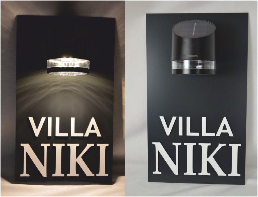 Označenie na chatu/penzion/ubytovanie so svetlom SOLAR Profi