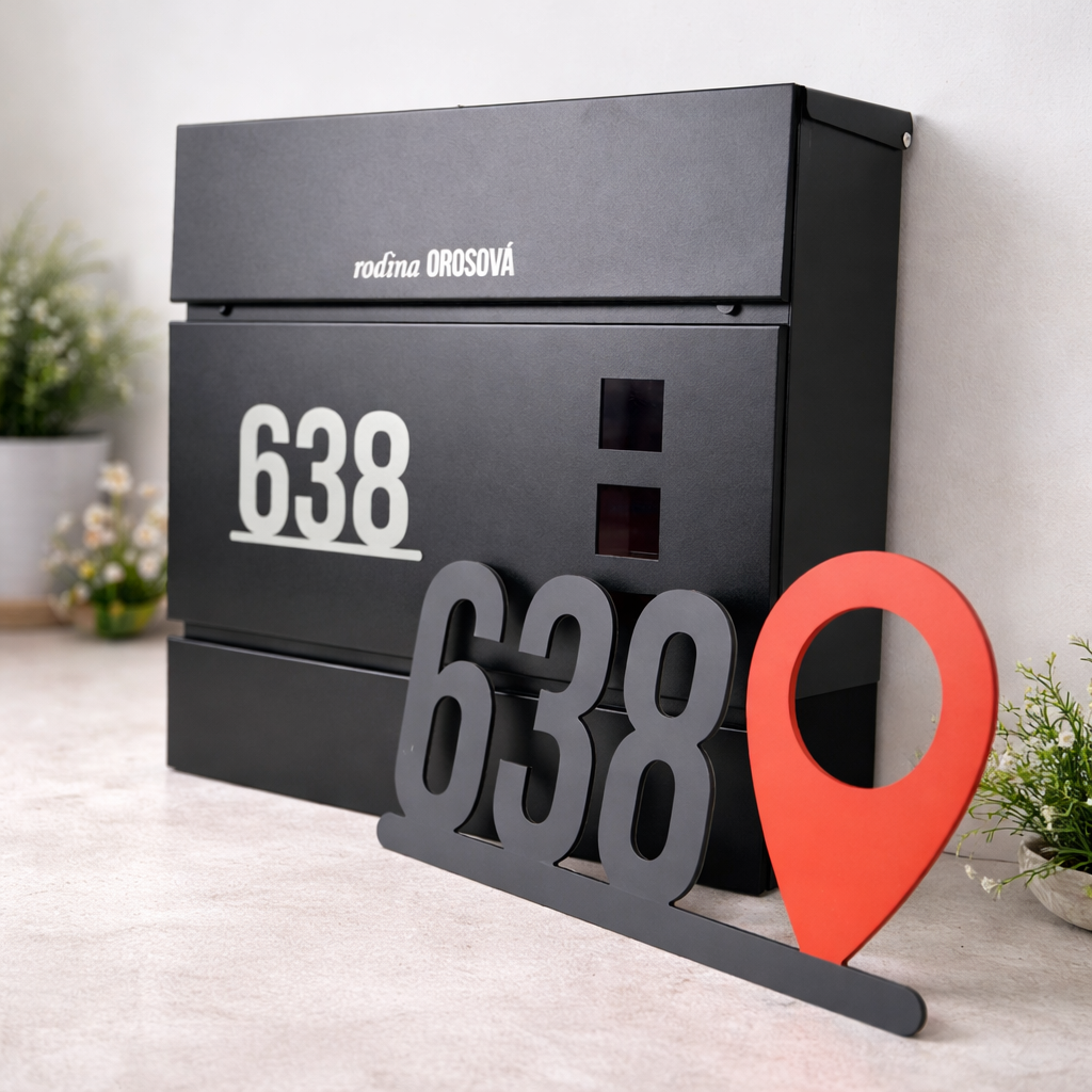 Číslo na dom Google + Poštová schránka + Gravír mien na schránku ZADARMO