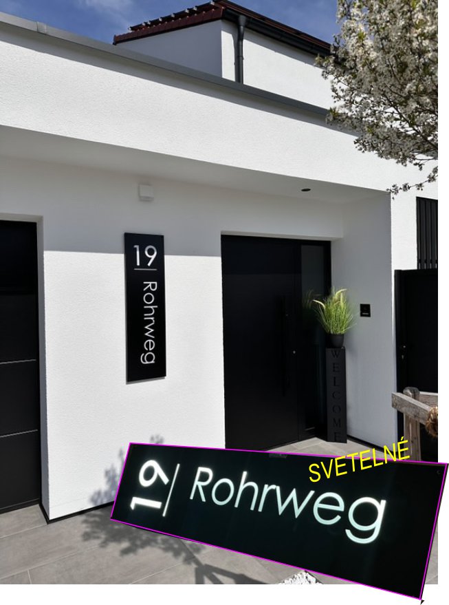 Svetelné číslo na dom LED (220V): Luxus