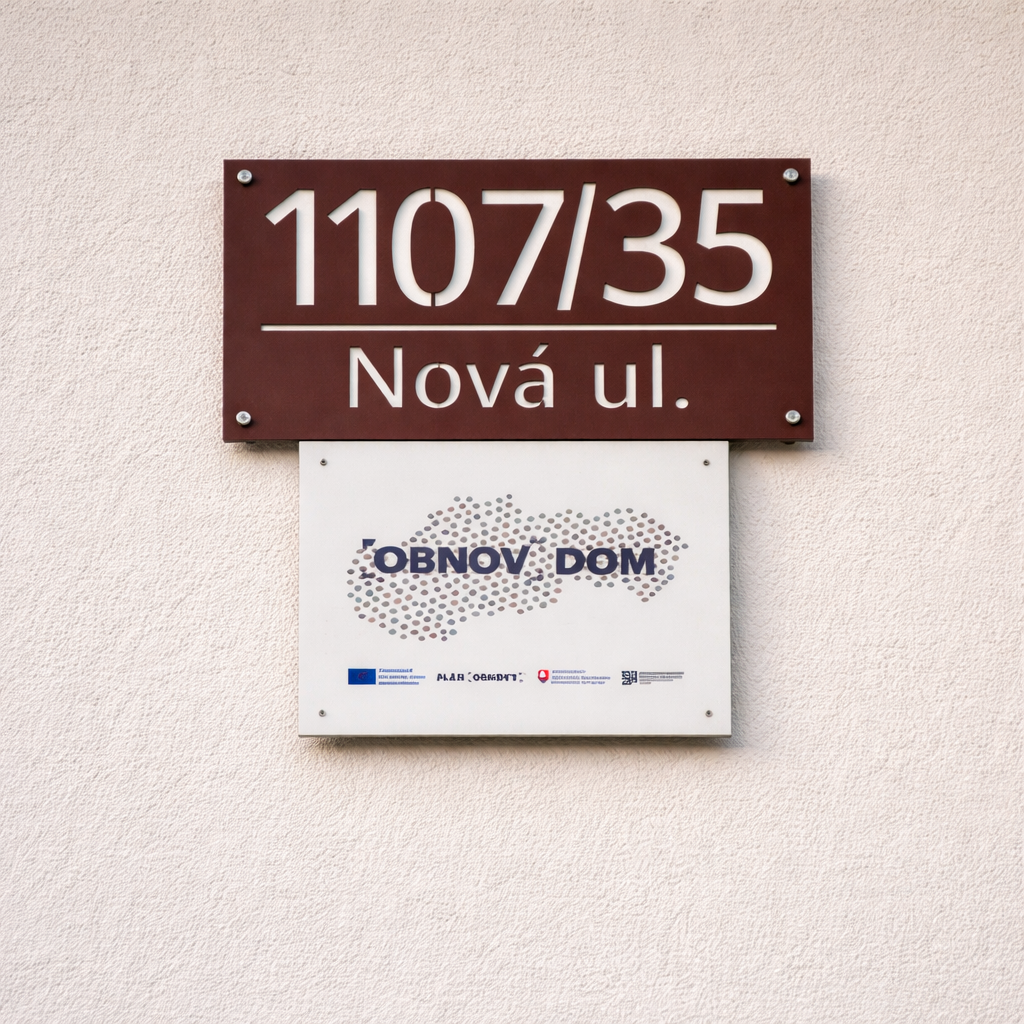 Číslo na dom: OBNOV DOM Street + LEPIDLO ZADARMO