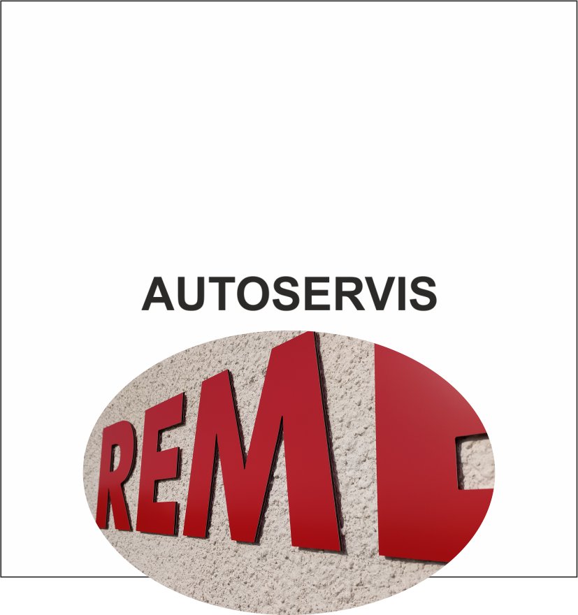 3D nápis: AUTOSERVIS/mat.Dibond Exteriér PRO/Klasik