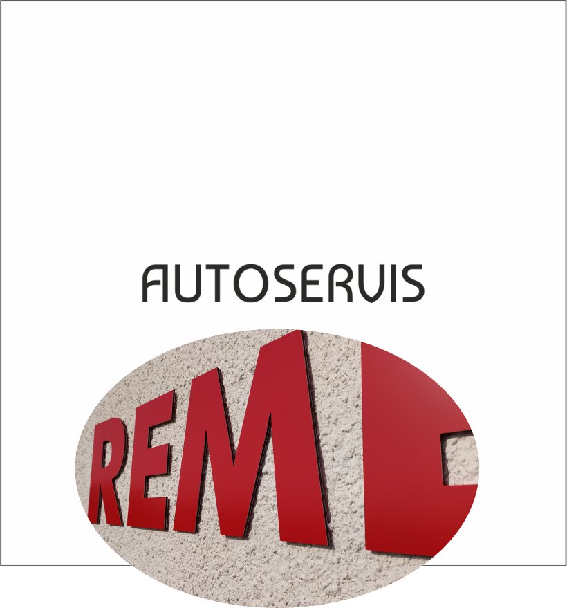 3D nápis: AUTOSERVIS/mat.Dibond Exteriér PRO/Elegant