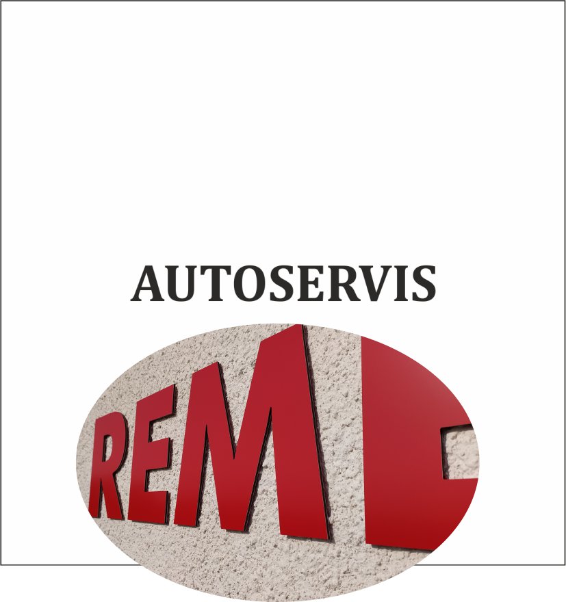 3D nápis: AUTOSERVIS/mat.Dibond Exteriér PRO/Modern