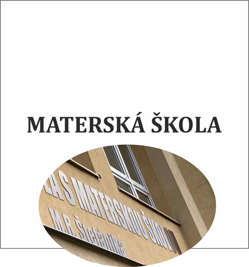 3D nápis: MATERSKÁ ŠKOLA/mat.Dibond Exteriér PRO/Klasik