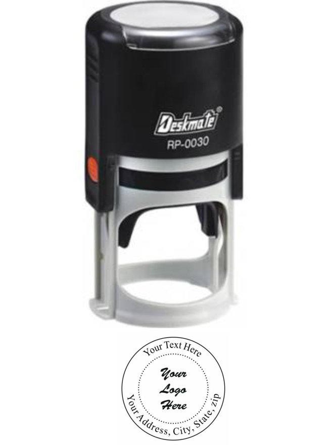 Pečiatka okruhlá Deskmate pr. 30 mm (RP0030) s čiernou poduškou