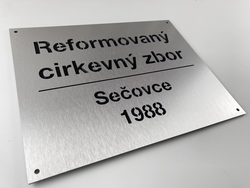 Informačná tabuľka s názvom inštitúcie/chaty/penziónu/hotela (40x30cm)
