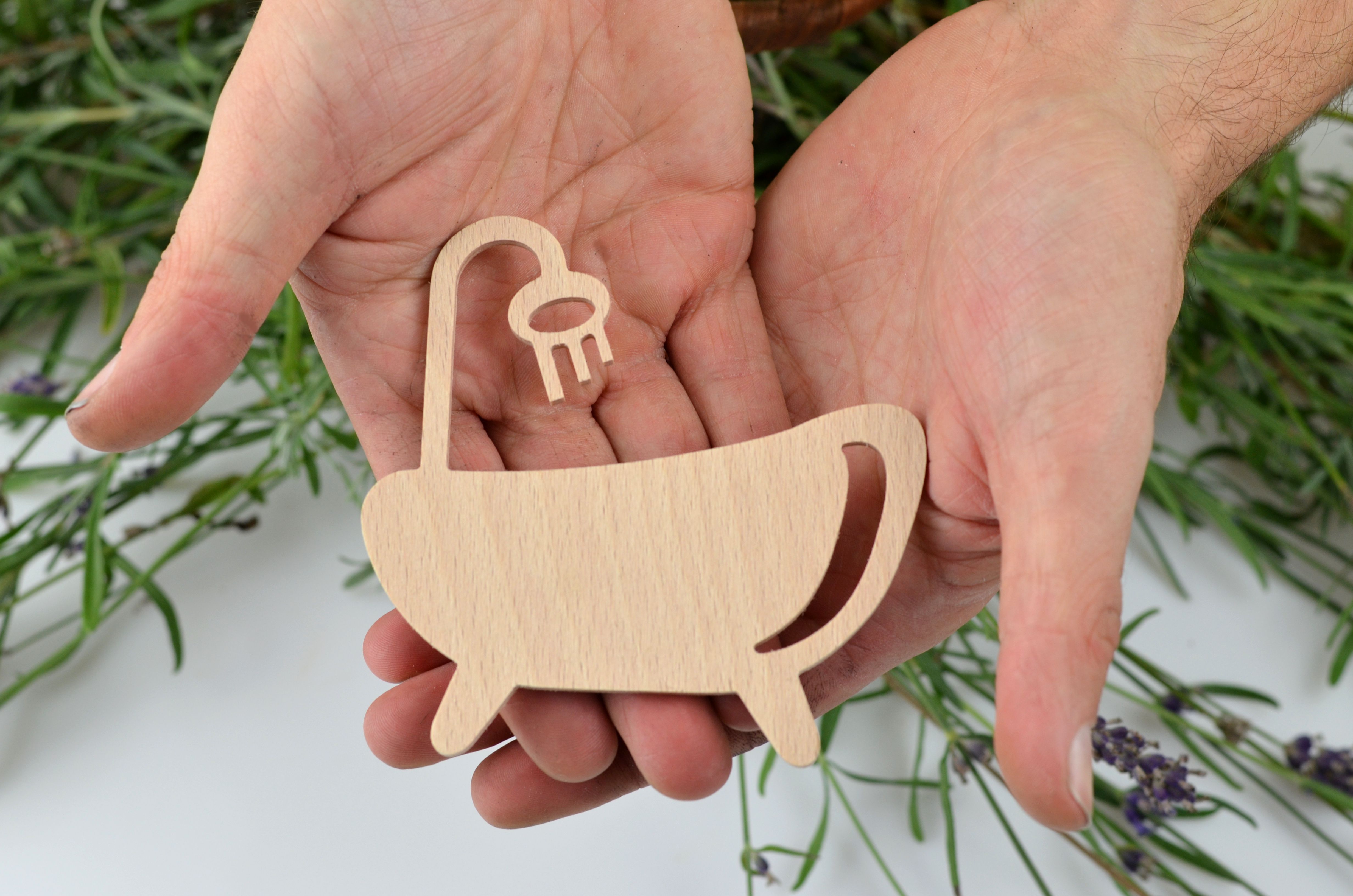 Označenie drevené - sprcha