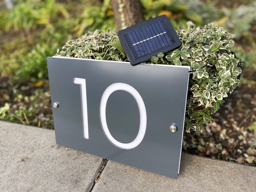 Solárne číslo na dom Obdĺžnik