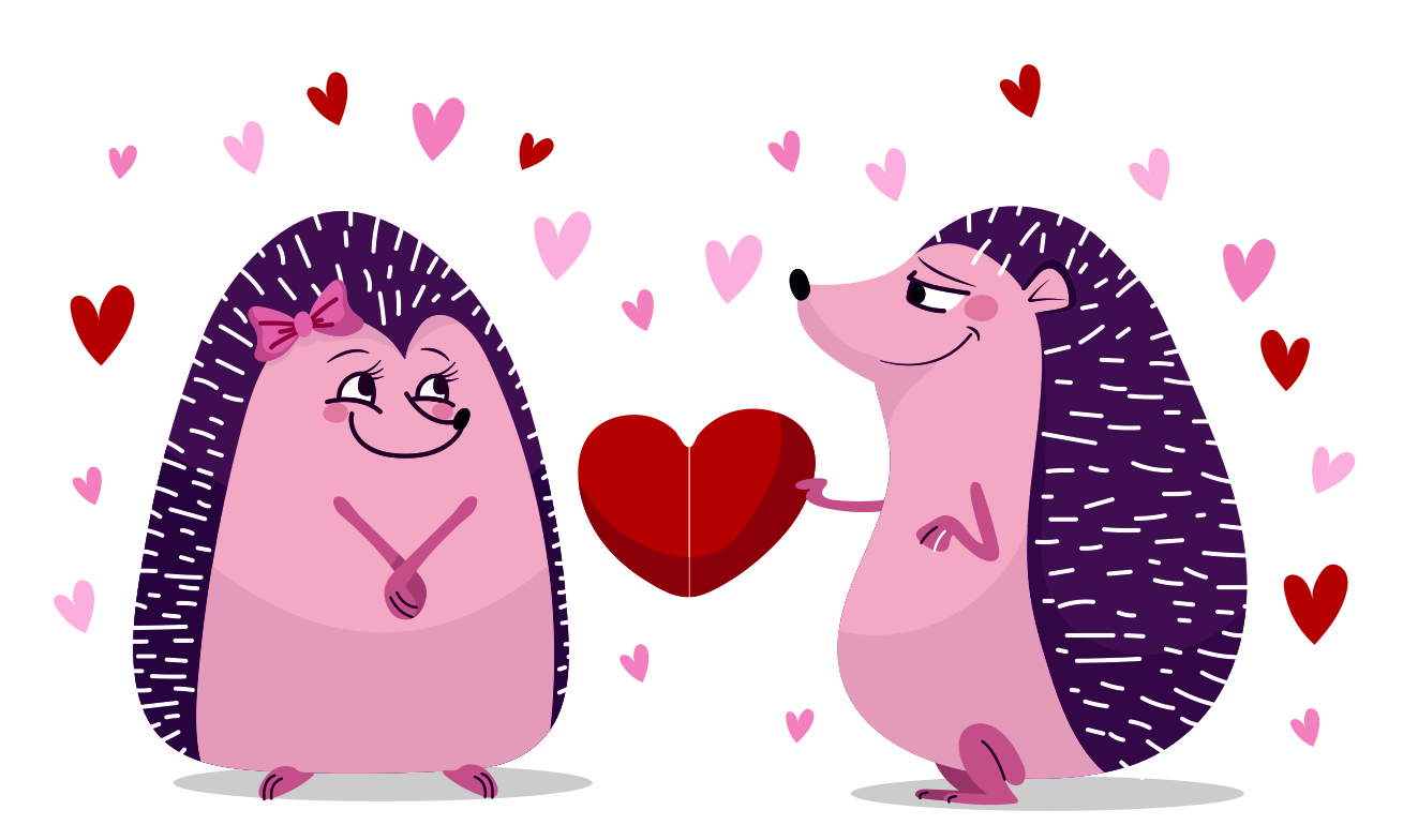 Tričká pre pár: Ježkovia