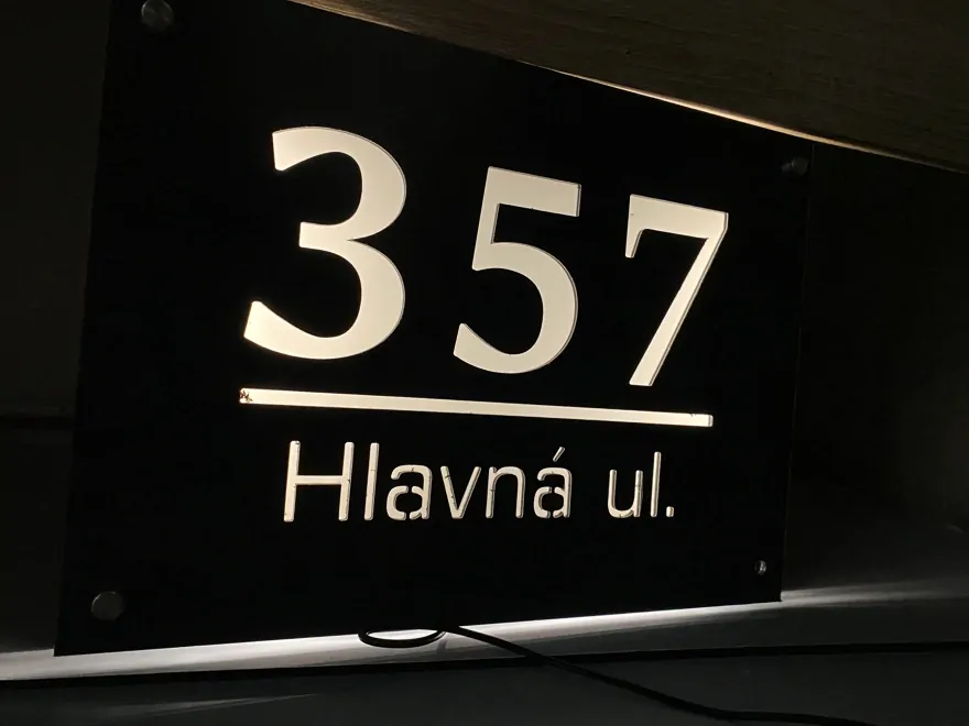 Svetelné číslo na dom LED: Modern