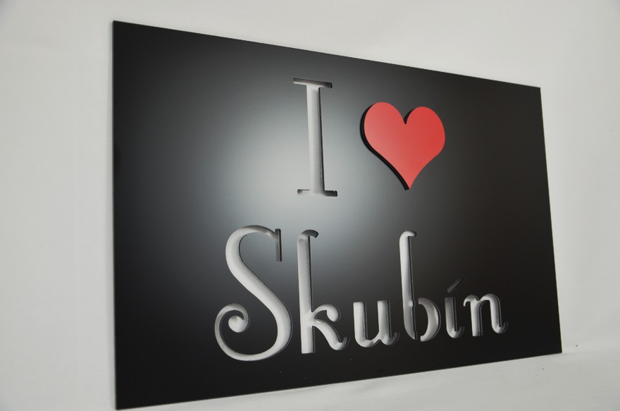 Tabuľka: I ❤️ moje mesto (názov na želanie)