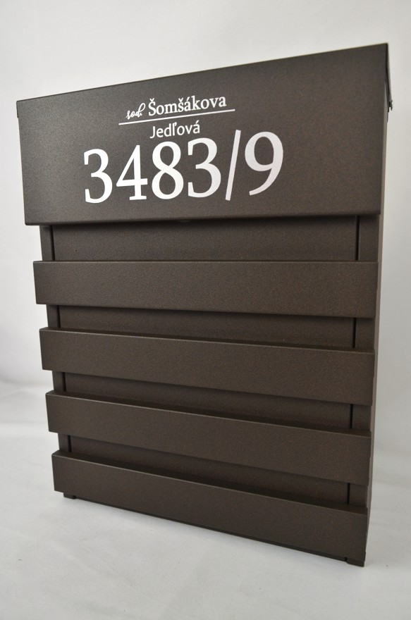 Poštová schránka PRESTIGEBOX - Hnedá (gravír údajov podľa želania)