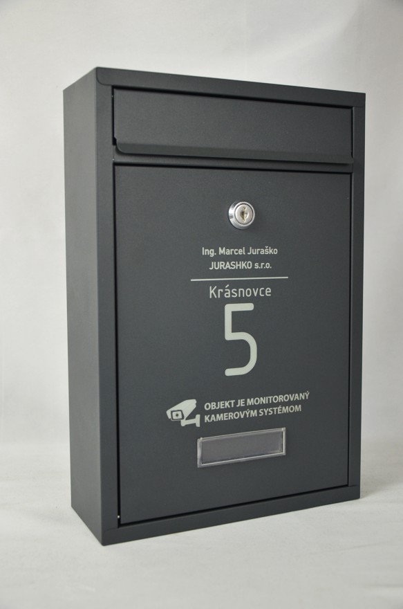 Poštová schránka BK.240.AM antracit + gravír čísla na dom ZADARMO