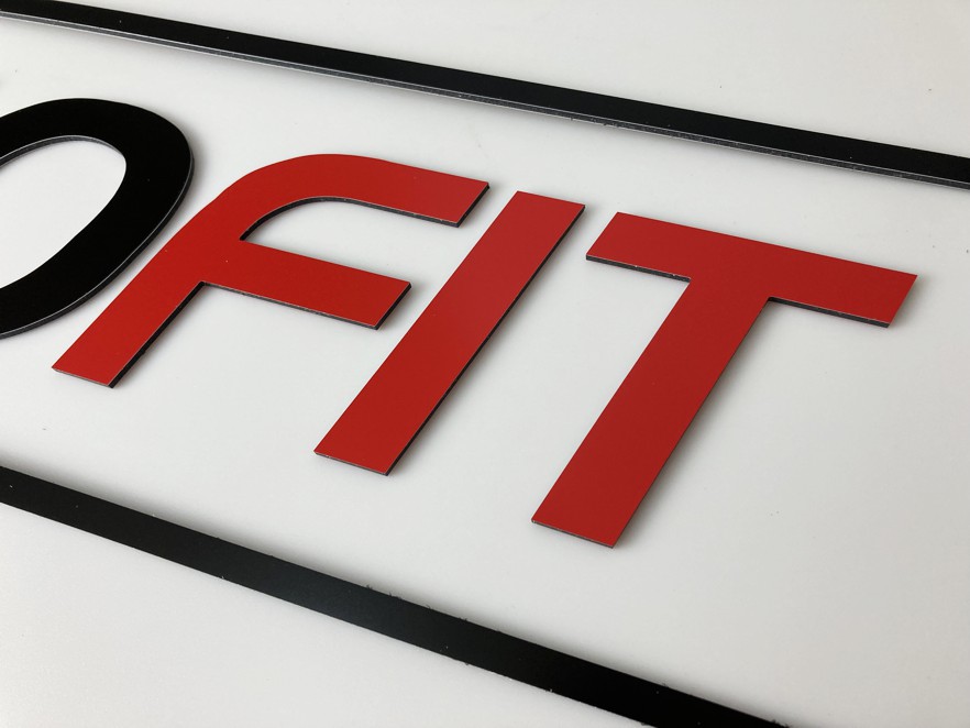 Firemné logo na stenu v obdĺžniku interiér/exteriér