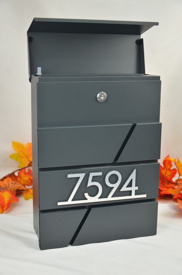 Mini SET: Poštová schránka + 3D mini číslo na dom BK 524AM antracit + AKCIA Gravír mien ZADARMO 