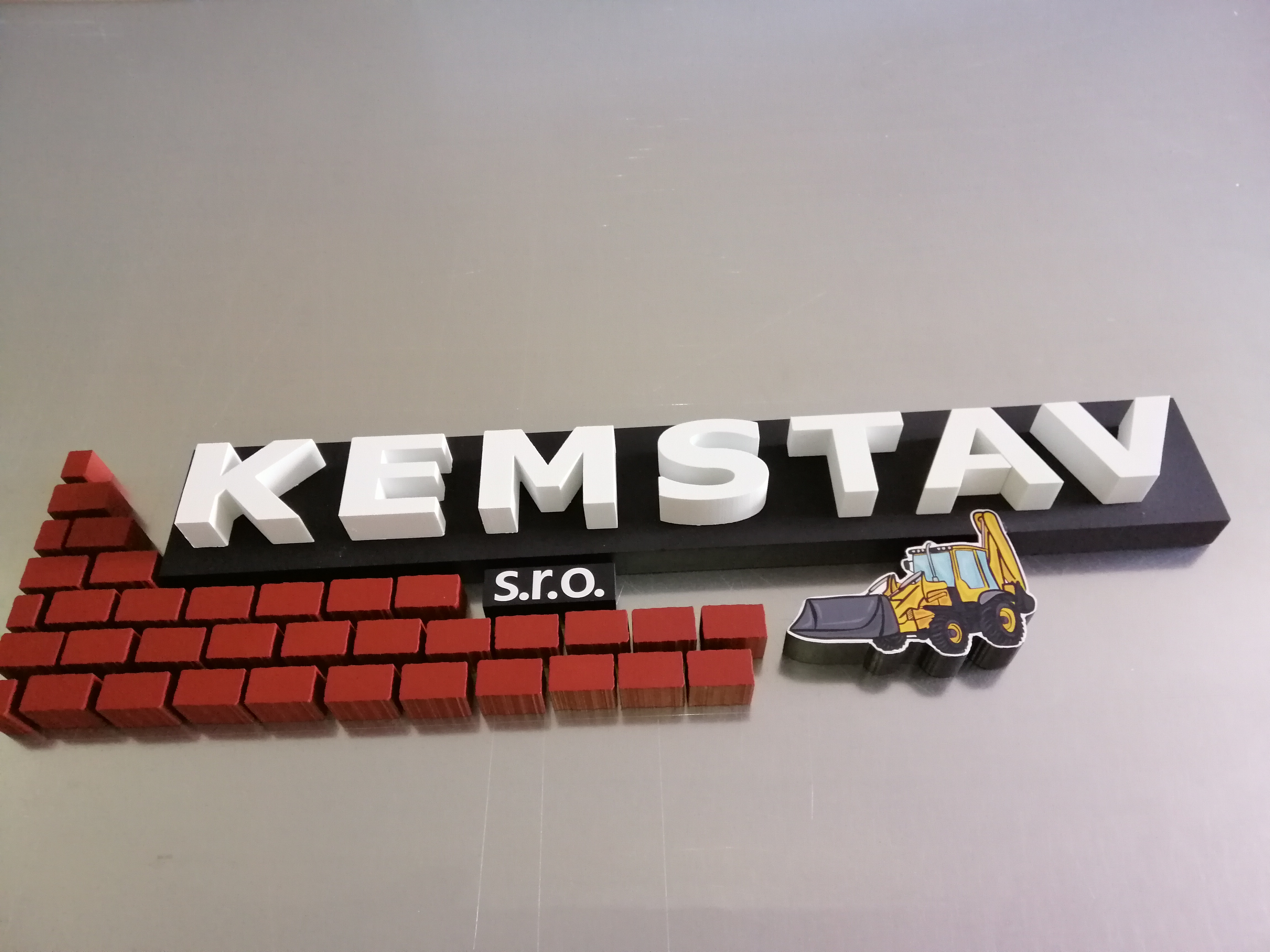 3D logo z TVRDENÉHO POLYSTYRÉNU