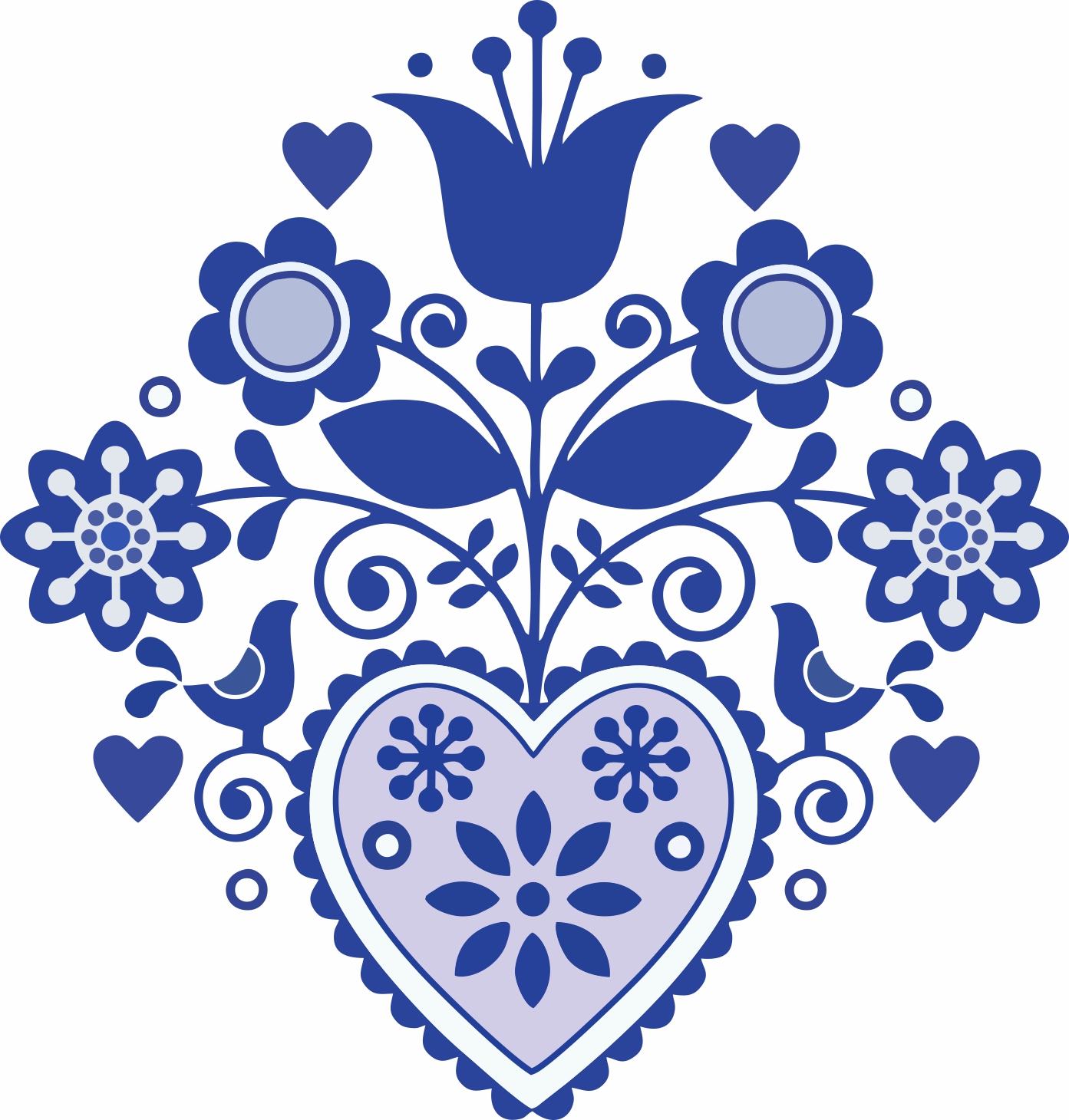 Tričká pre pár: Slovenské folklórne modré