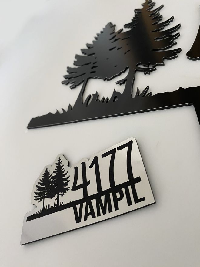 Číslo na dom: Lesy + Menovka s menom ZADARMO