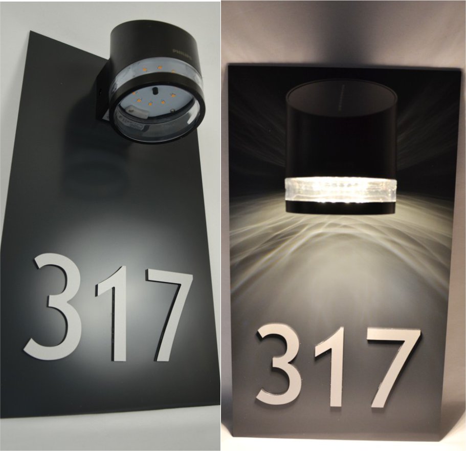 Číslo na dom so svetlom SOLAR + Poštová schránka + Gravír mien na schránku ZADARMO