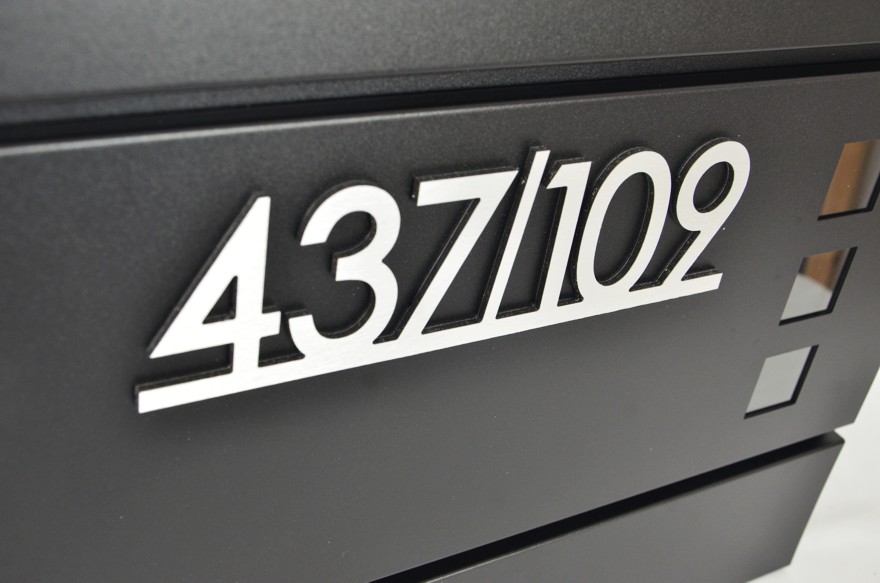 Mini SET: Číslo na dom + Poštová schránka BK.932.GCM čierna + AKCIA Gravír mien ZADARMO