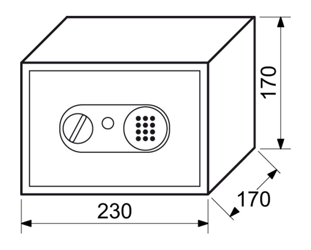 Oceľový trezor s elektronickým zámkom