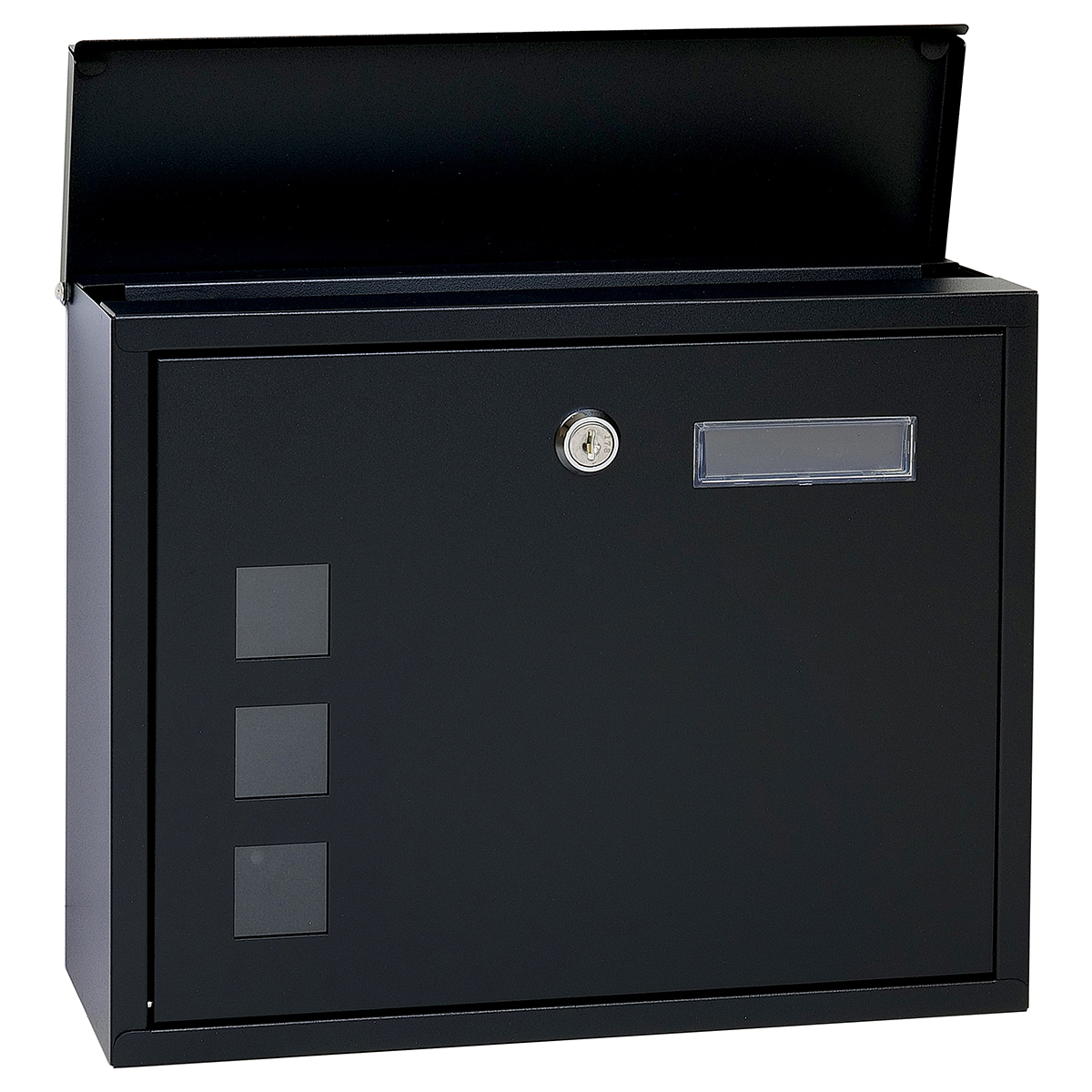 Mini SET: Poštová schránka + 3D mini číslo na dom BK.519 G.CM čierna + AKCIA Gravír mien ZADARMO