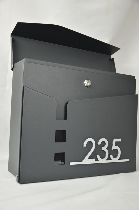Mini SET: Poštová schránka + 3D mini číslo na dom BK.531 G.AM antracit + AKCIA Gravír mien ZADARMO