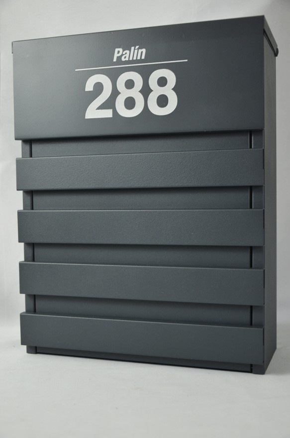 Poštová schránka PRESTIGEBOX - antracit (gravír údajov podľa želania)