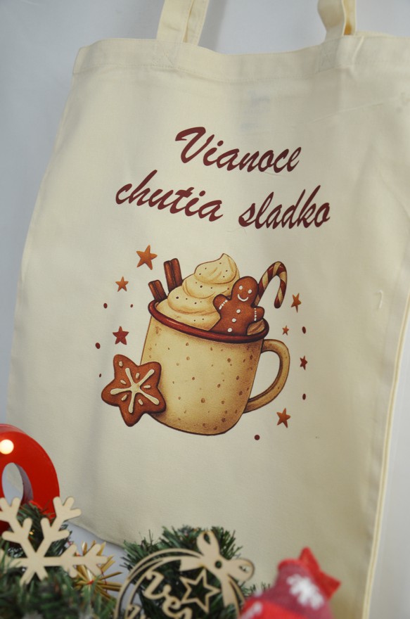 Nákupná taška vianočná: Vianoce chutia sladko