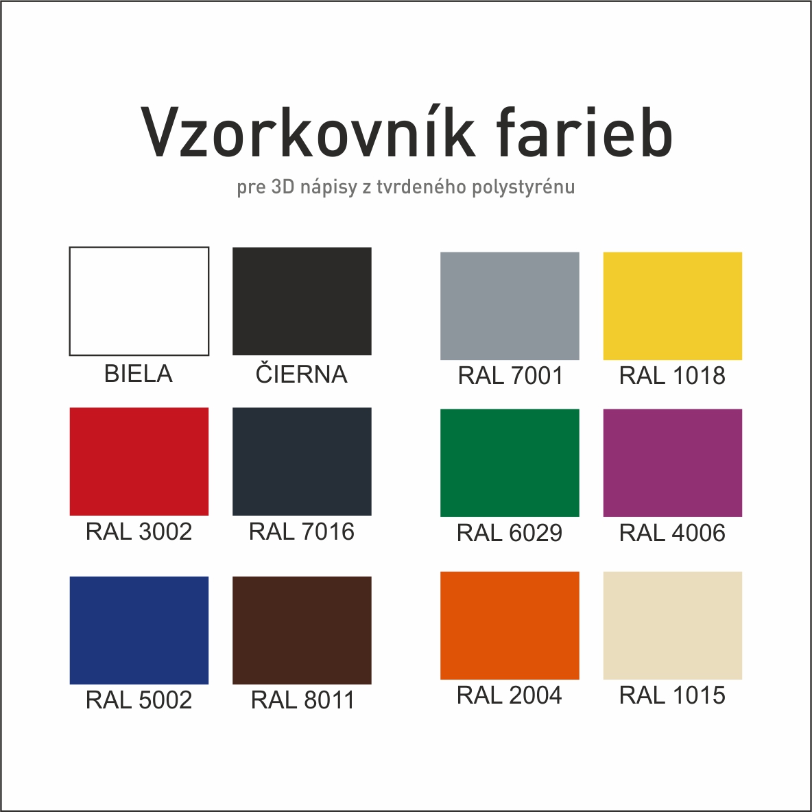 3D nápis z tvrdeného polystyrénu: Základná škola (Modern)