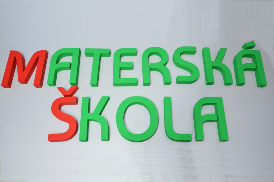 3D nápis z tvrdeného polystyrénu: MATERSKÁ ŠKOLA (Elegant)