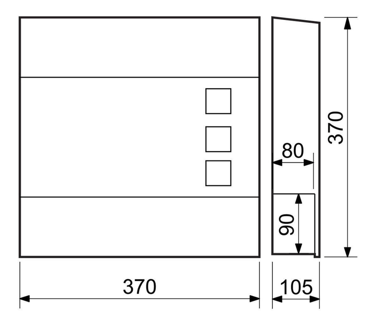 Poštová schránka BK.932.G.CM/čierna (gravír údajov podľa želania)