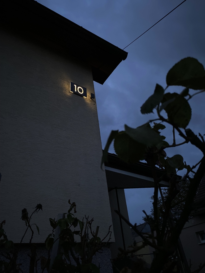 Solárne číslo na dom Obdĺžnik