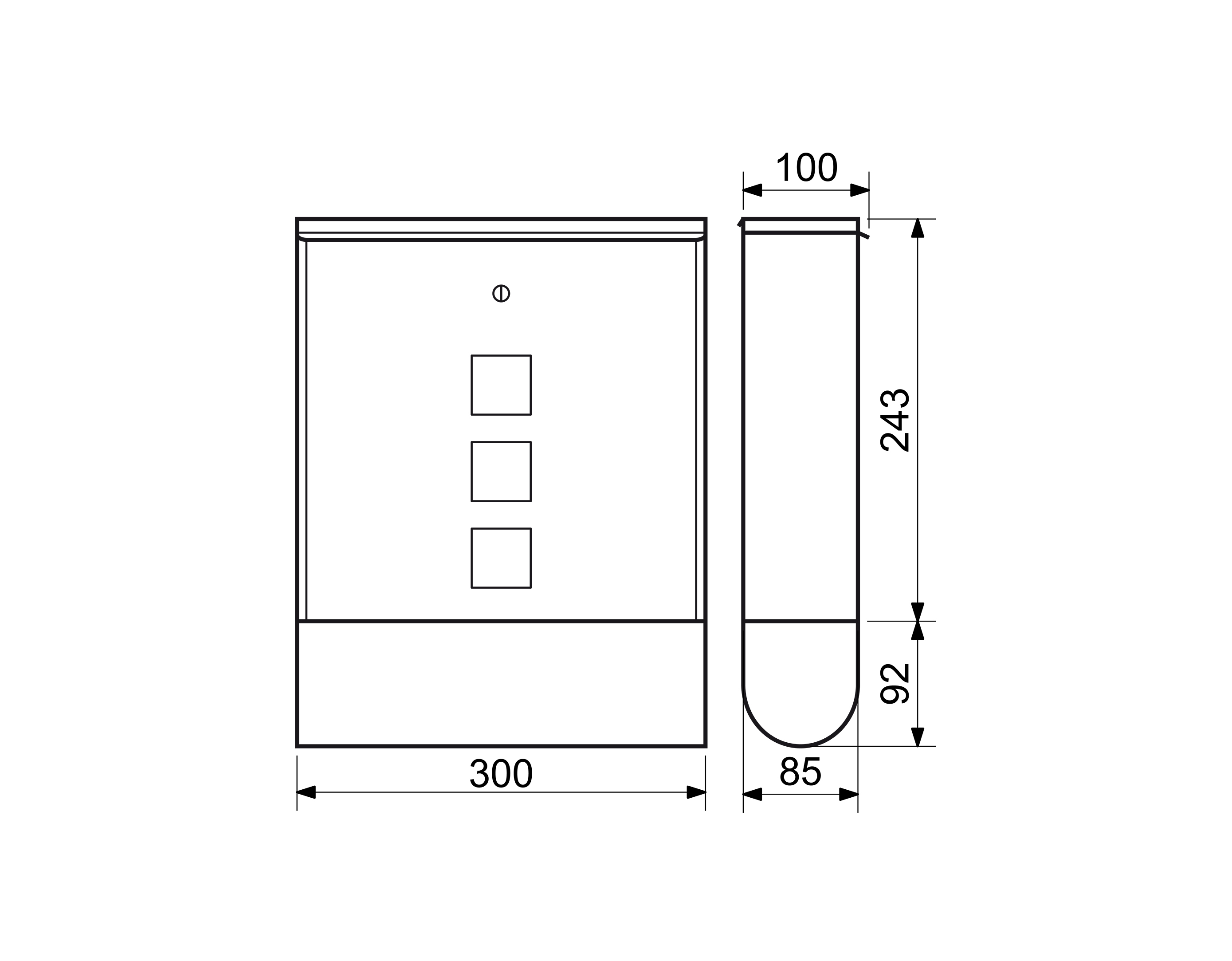 Poštová schránka BK.210.CM čierna + gravír čísla na dom ZADARMO