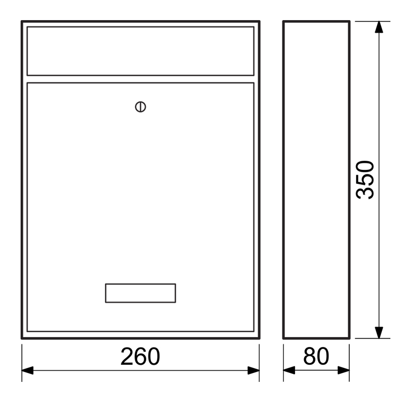 Poštová schránka BK.240.BM biela + gravír čísla na dom ZADARMO