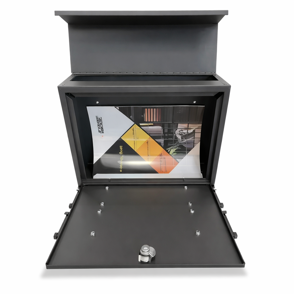 Mini SET: Poštová schránka + 3D mini číslo na dom NERO UNO antracit/orech + AKCIA Gravír mien ZADARMO