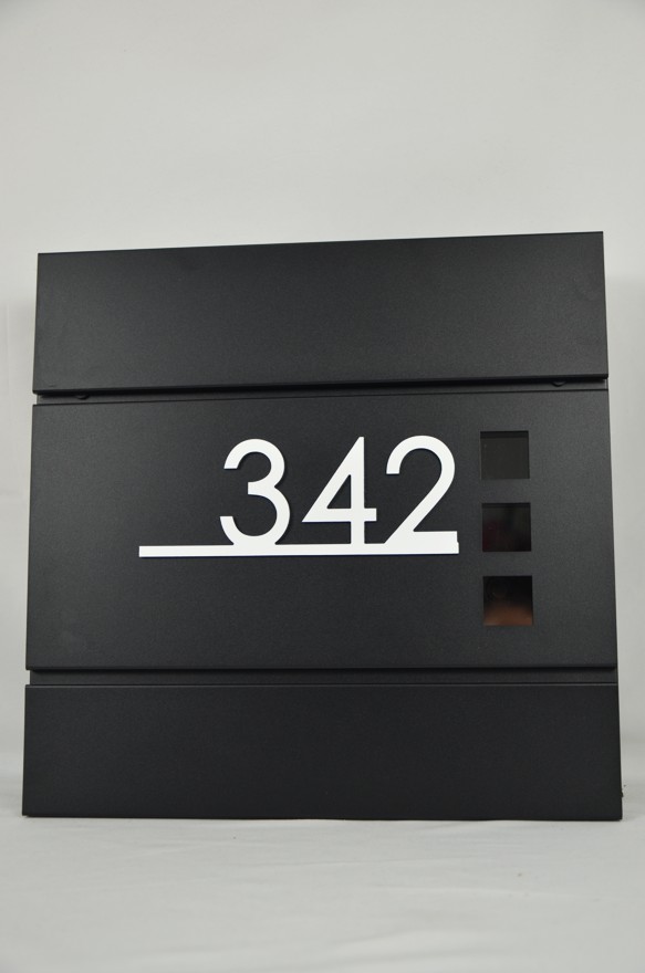 Mini SET: Číslo na dom + Poštová schránka BK.932.GCM čierna + AKCIA Gravír mien ZADARMO