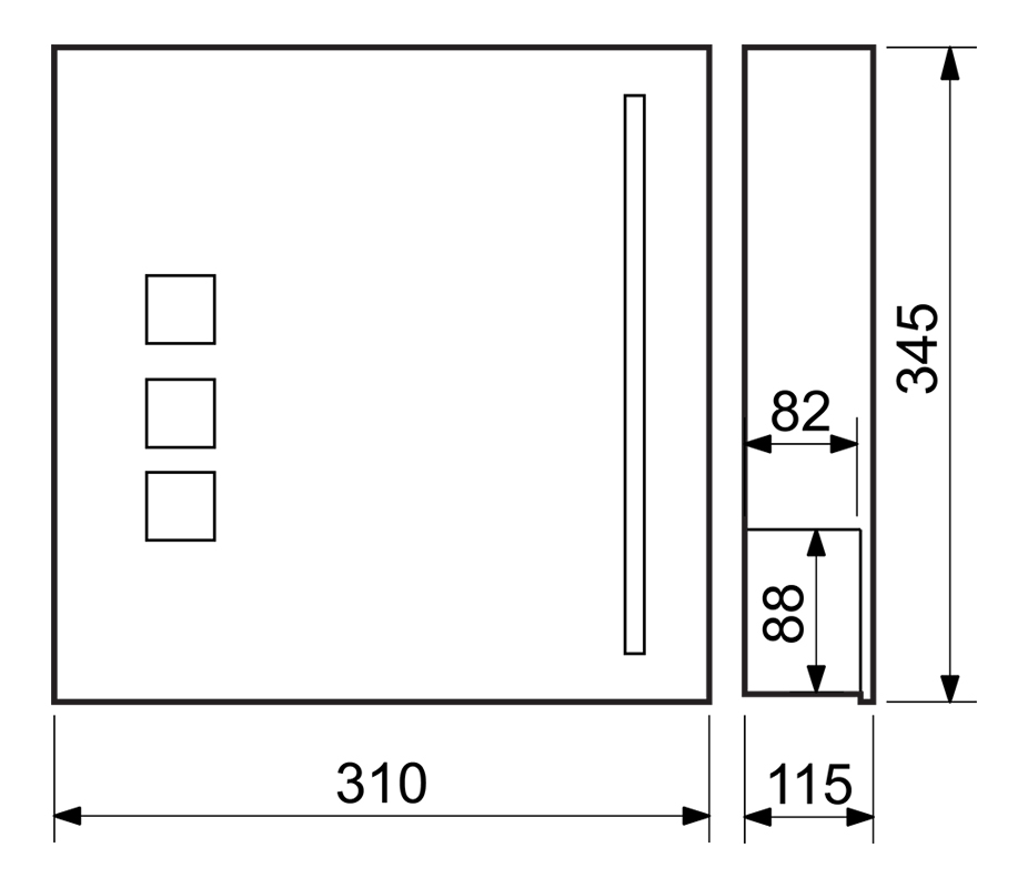 Mini SET: Poštová schránka + 3D mini číslo na dom BK.501.GW.WO VODEODOLNÁ + AKCIA Gravír mien ZADARMO