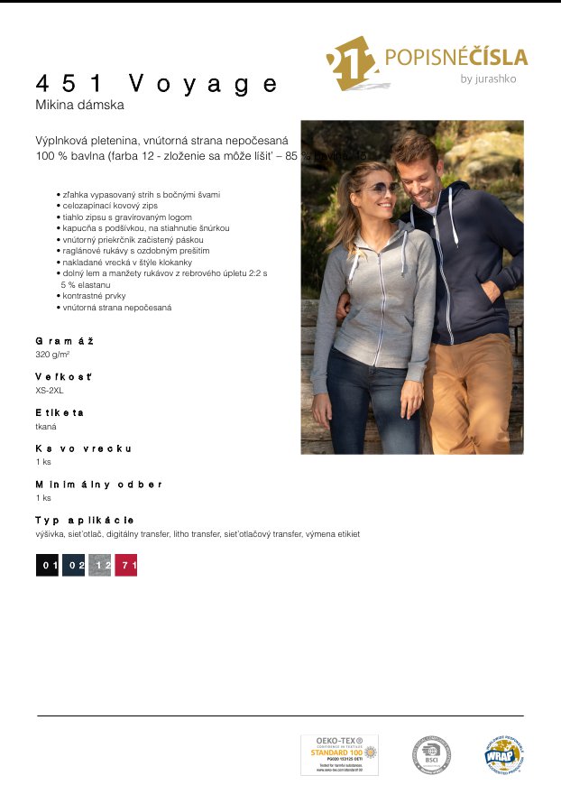 Reklamný predmet: Mikina s potlačou firmného loga