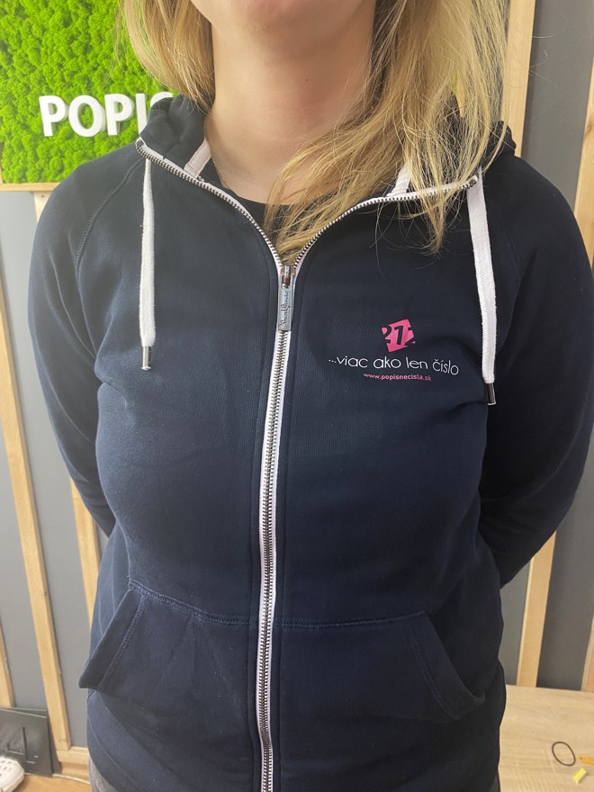 Reklamný predmet: Mikina s potlačou firmného loga